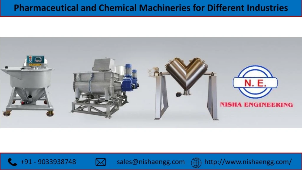 pharmaceutical and chemical machineries n.
