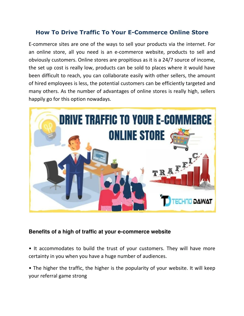 how to drive traffic to your e commerce online n.