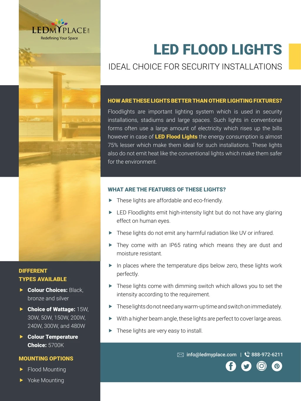 led flood lights ideal choice for security n.