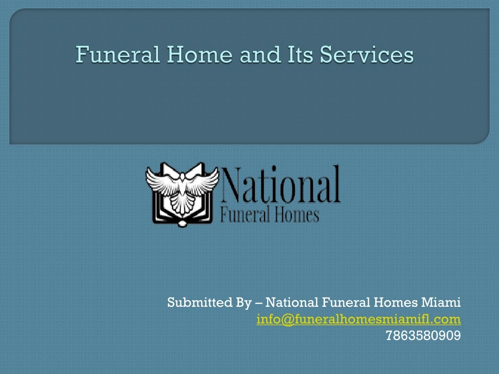 funeral home and its services n.