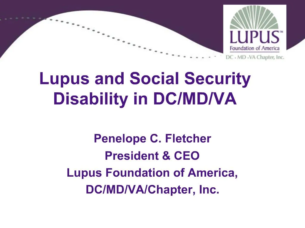 PPT Lupus and Social Security Disability in DC PowerPoint