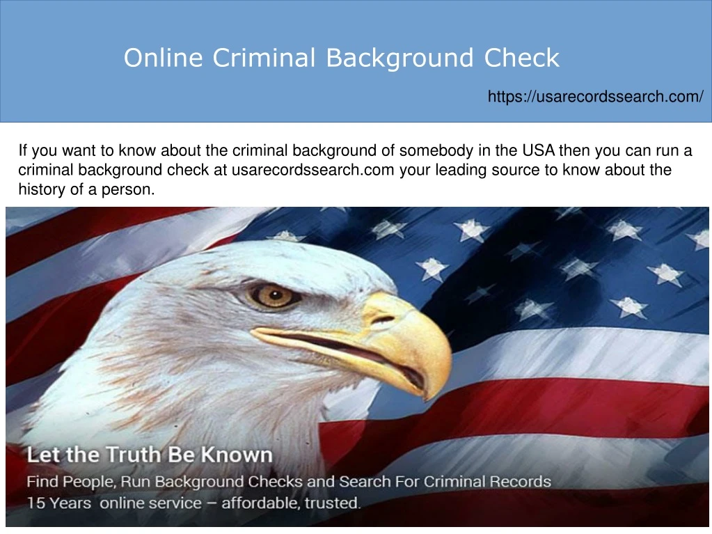 online criminal background check n.