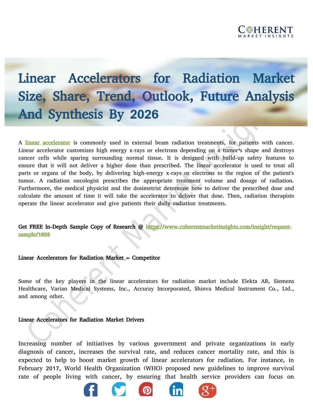 linear accelerators for radiation linear n.