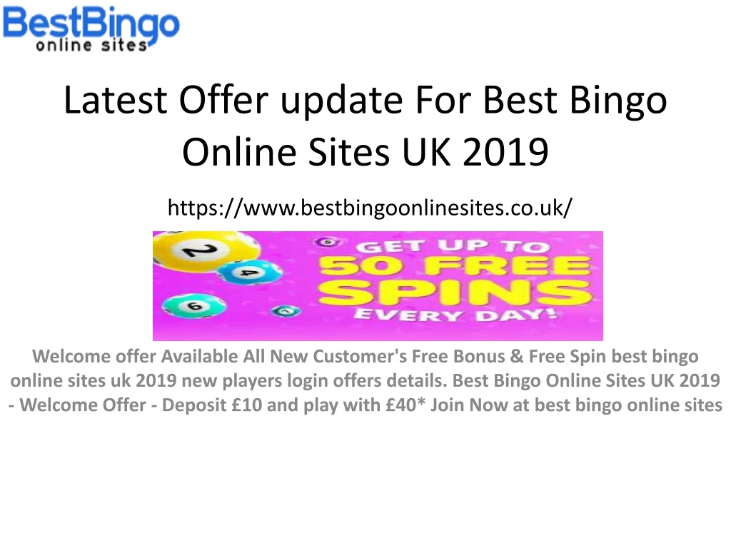 latest offer update for best bingo online sites uk 2019 https www bestbingoonlinesites co uk n.
