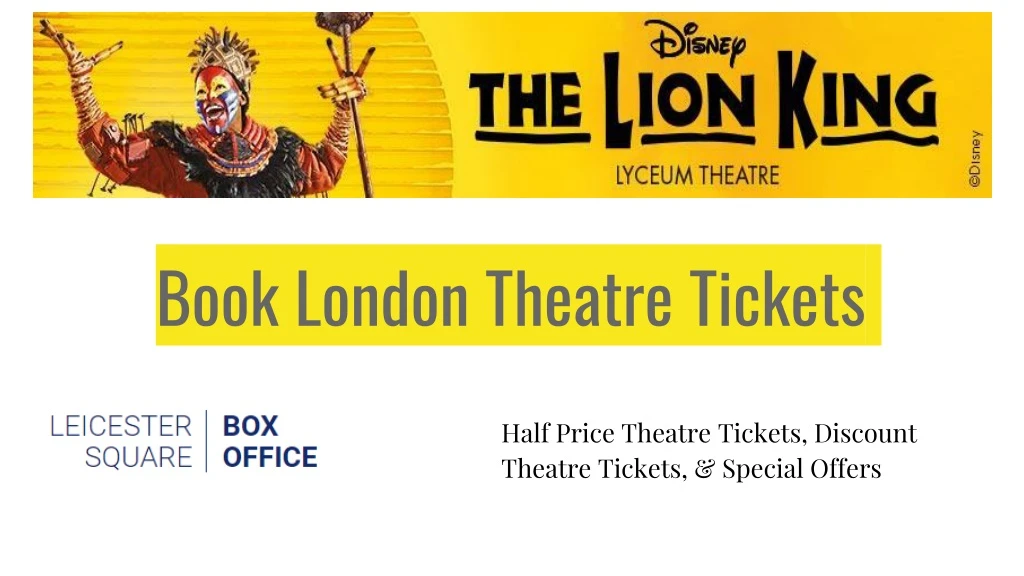 book london theatre tickets n.