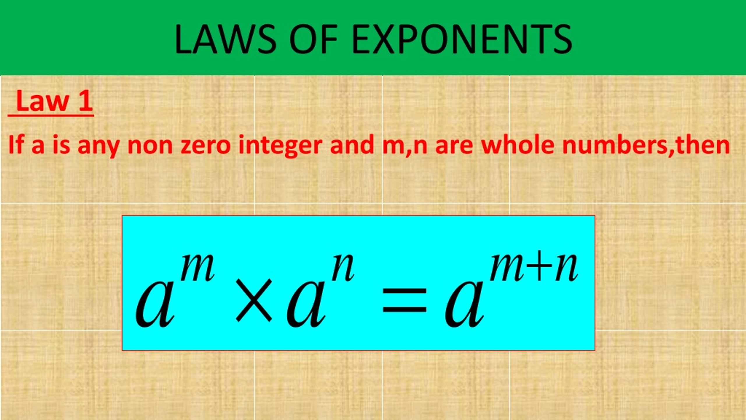 Ppt Laws Of Exponents Powerpoint Presentation Free Download Id8223048 6556