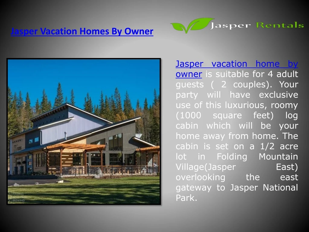 jasper vacation homes by owner n.