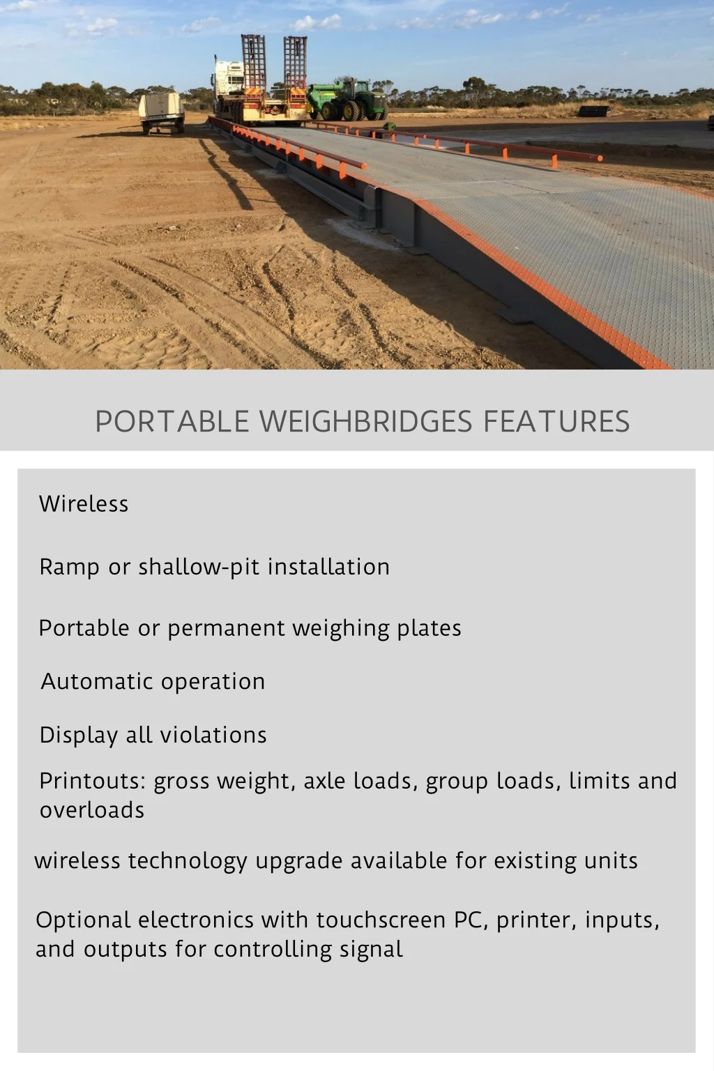 portable weighbridges features n.