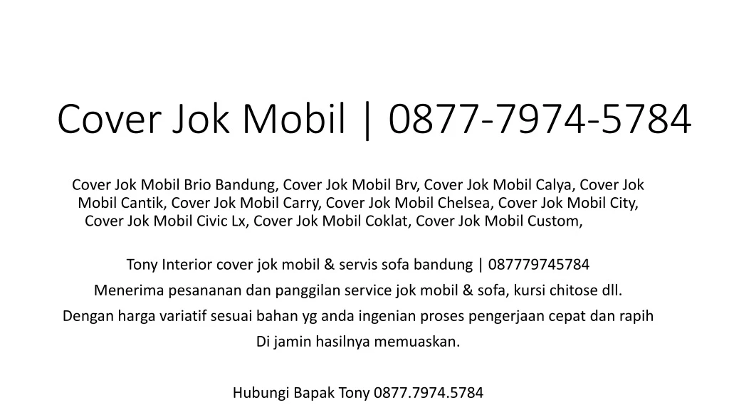 cover jok mobil 0877 7974 5784 n.