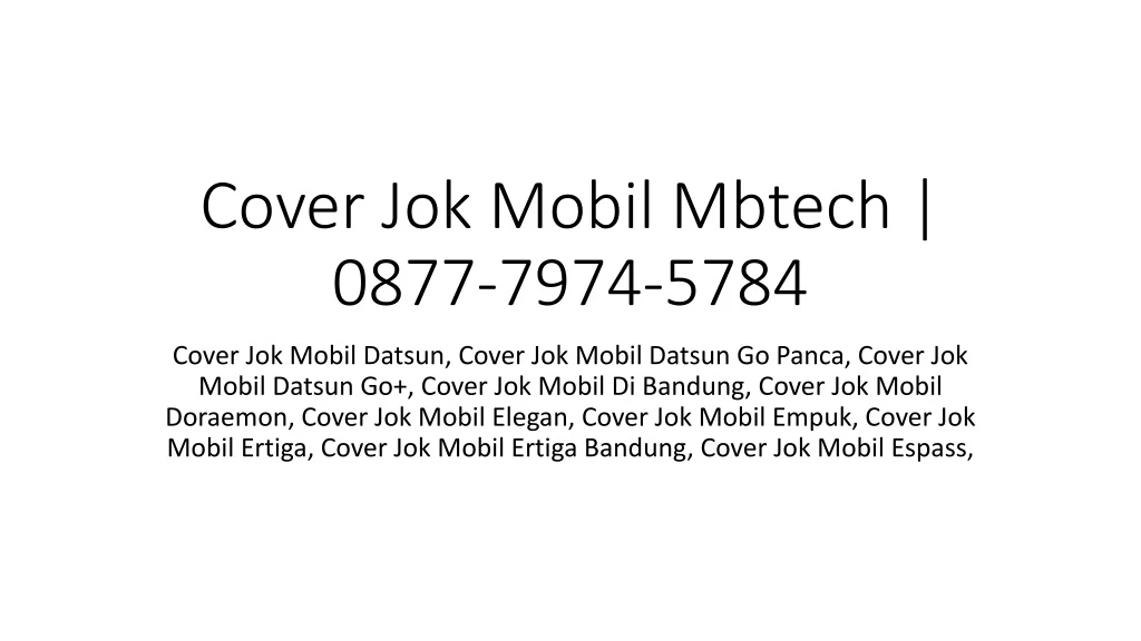 cover jok mobil mbtech 0877 7974 5784 n.