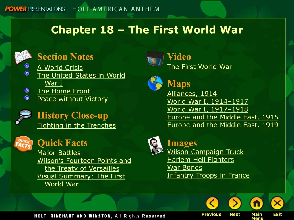 chapter 18 the first world war n.