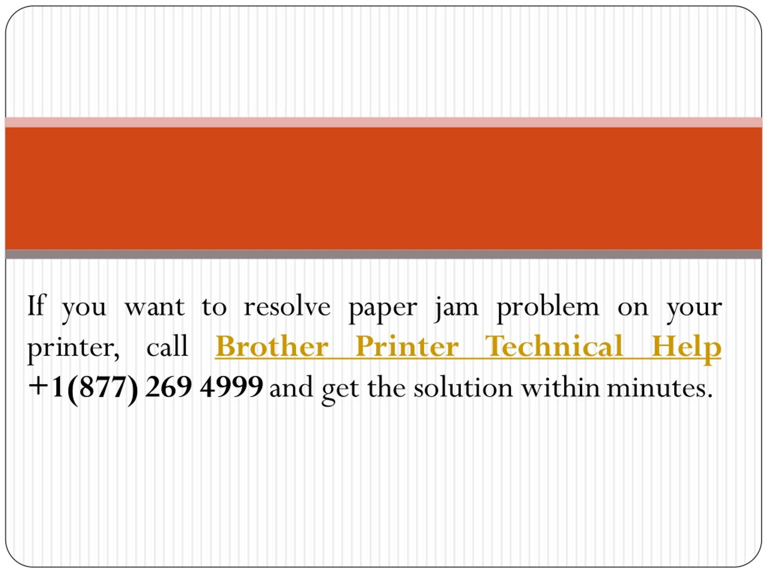 PPT What causes paper jam problem occur on your printer PowerPoint