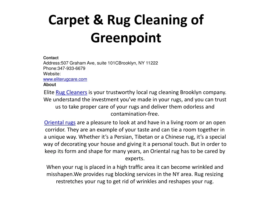 carpet rug cleaning of greenpoint n.