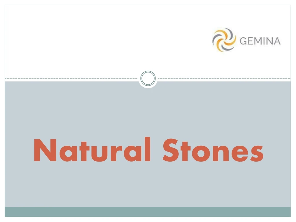 natural stones n.