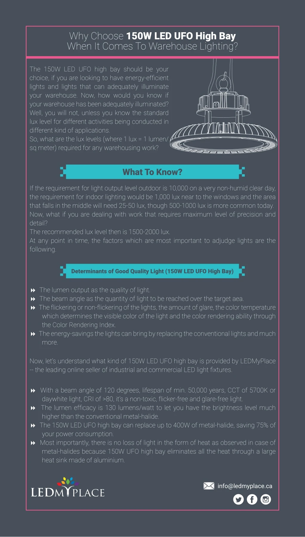why choose 150w led ufo high bay when it comes n.