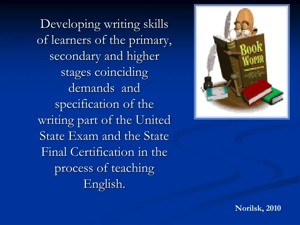 developing writing skills of learners n.