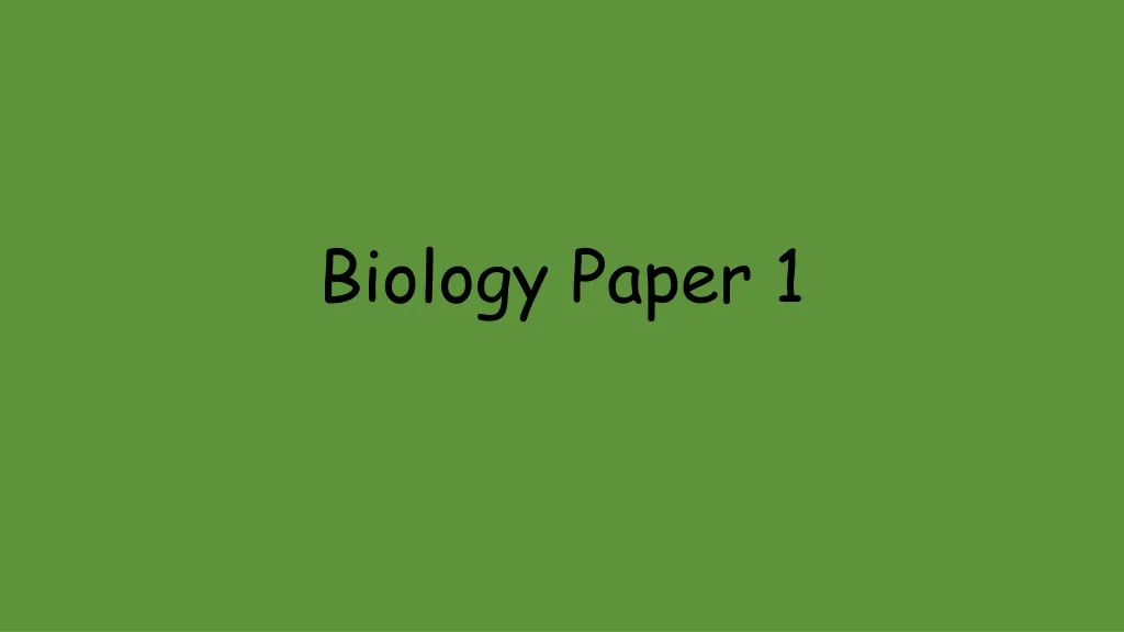 paper presentation in biology