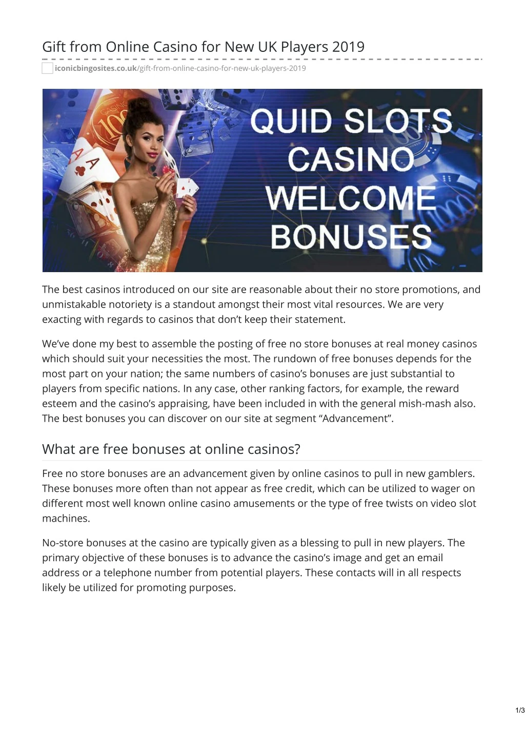 gift from online casino for new uk players 2019 n.