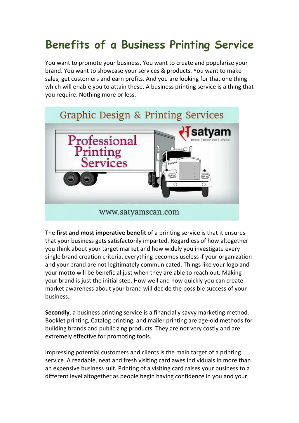 benefits of a business printing service n.