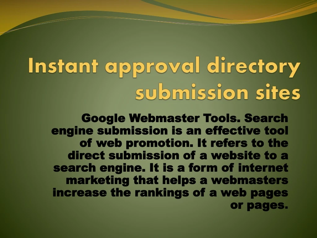 i nstant approval directory submission sites n.