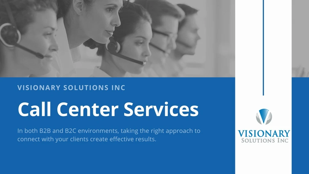 PPT Call Center Services Miami Visionary Solutions Inc PowerPoint