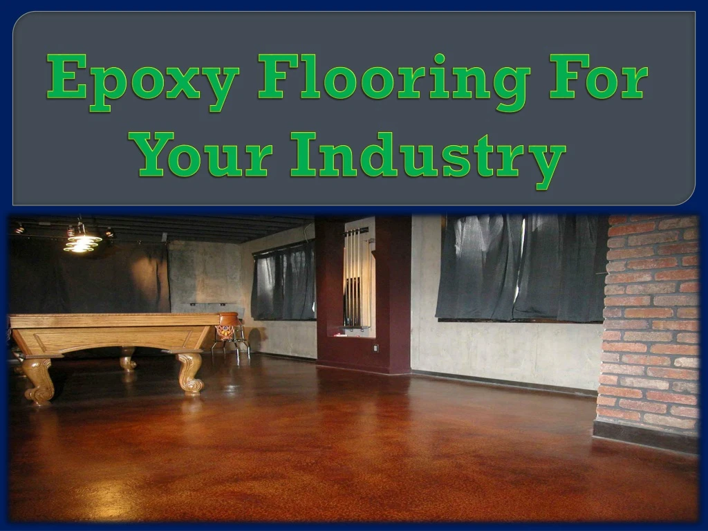 epoxy flooring for your industry n.