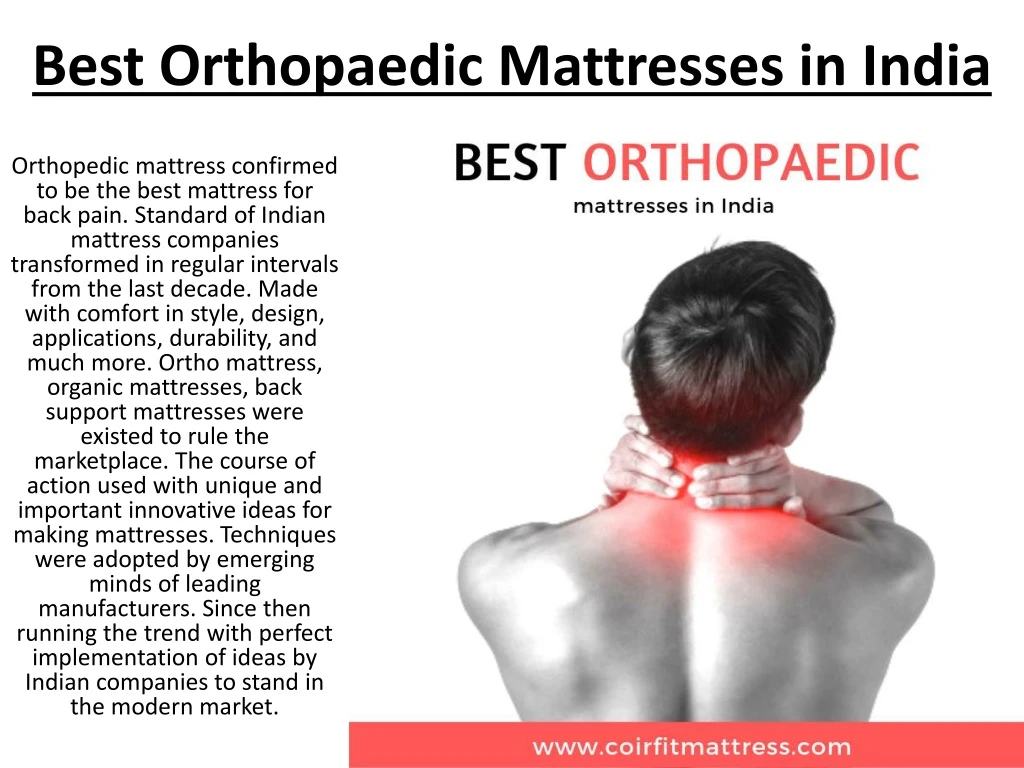 best orthopaedic mattresses in india n.