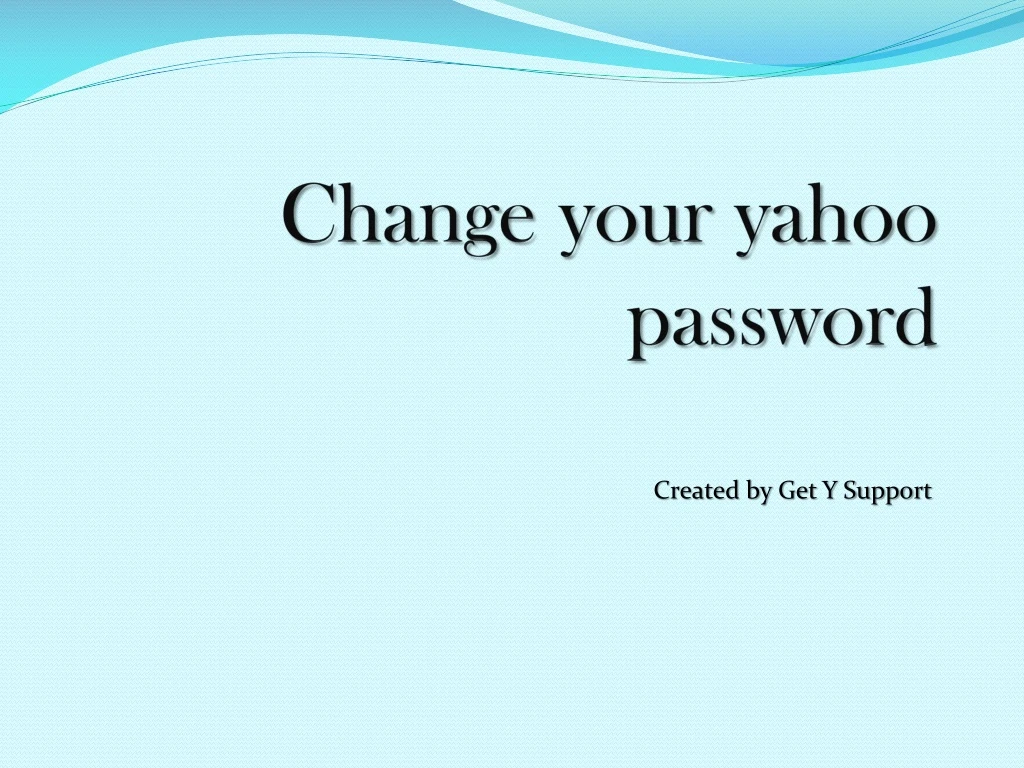 change your yahoo password n.