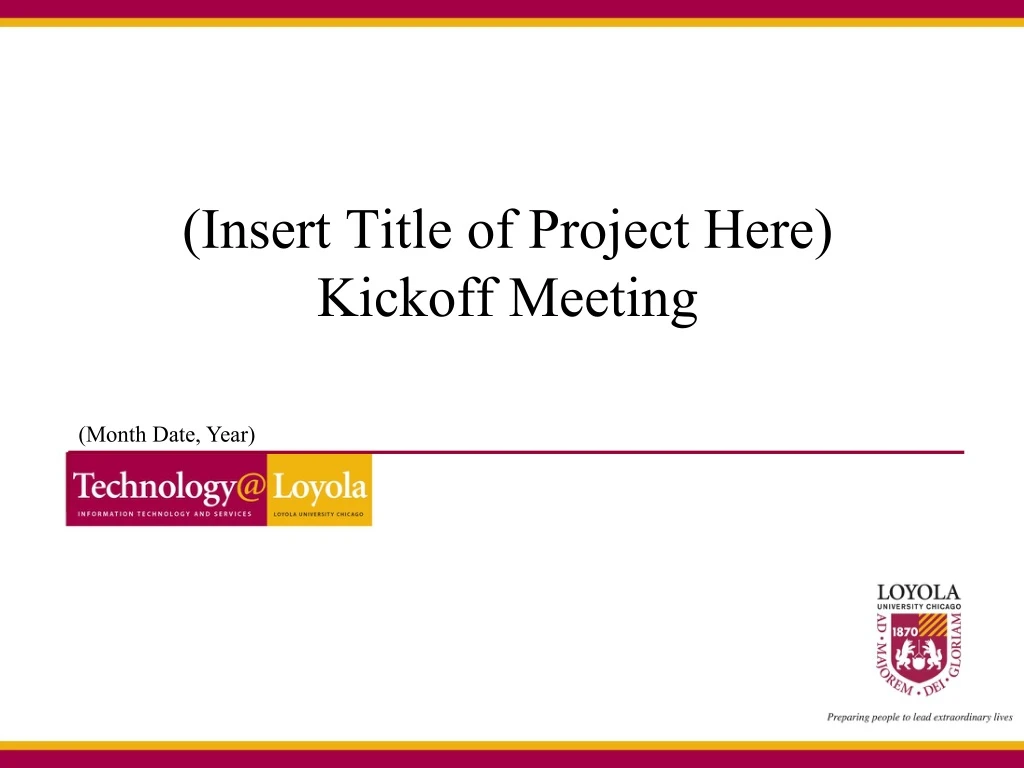 insert title of project here kickoff meeting n.