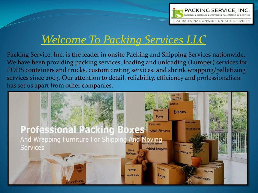 welcome to packing services llc n.