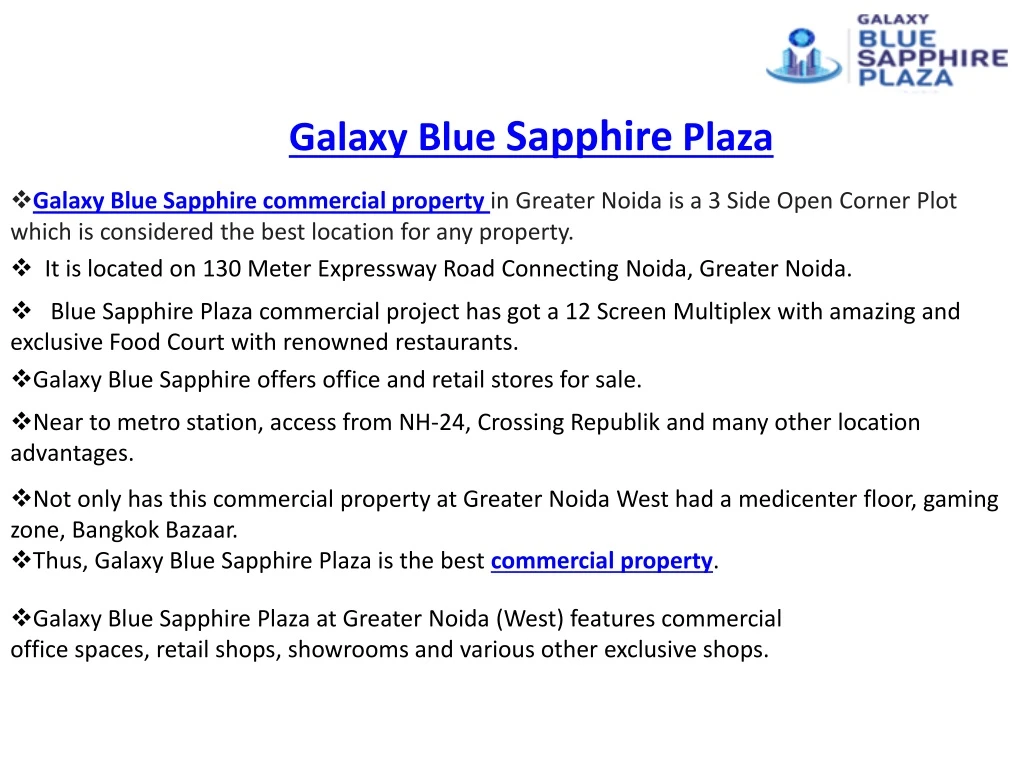 galaxy blue sapphire plaza n.