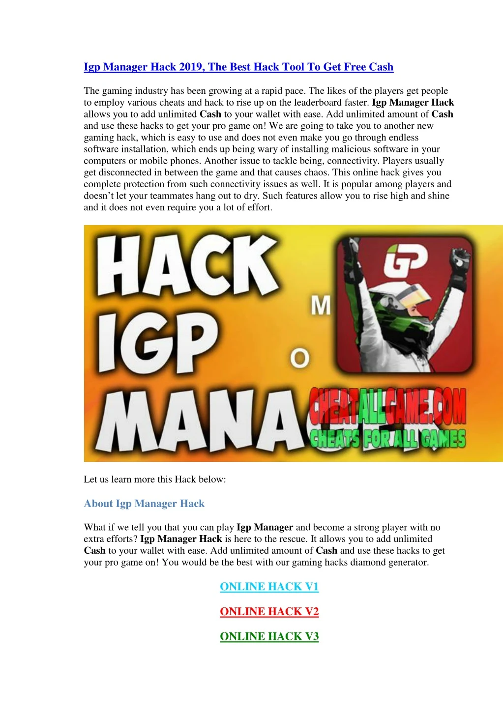 Ppt Igp Manager Hack 2019 The Best Hack Tool To Get Free - 