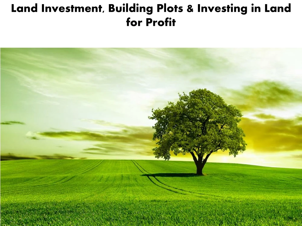 land investment building plots investing in land n.