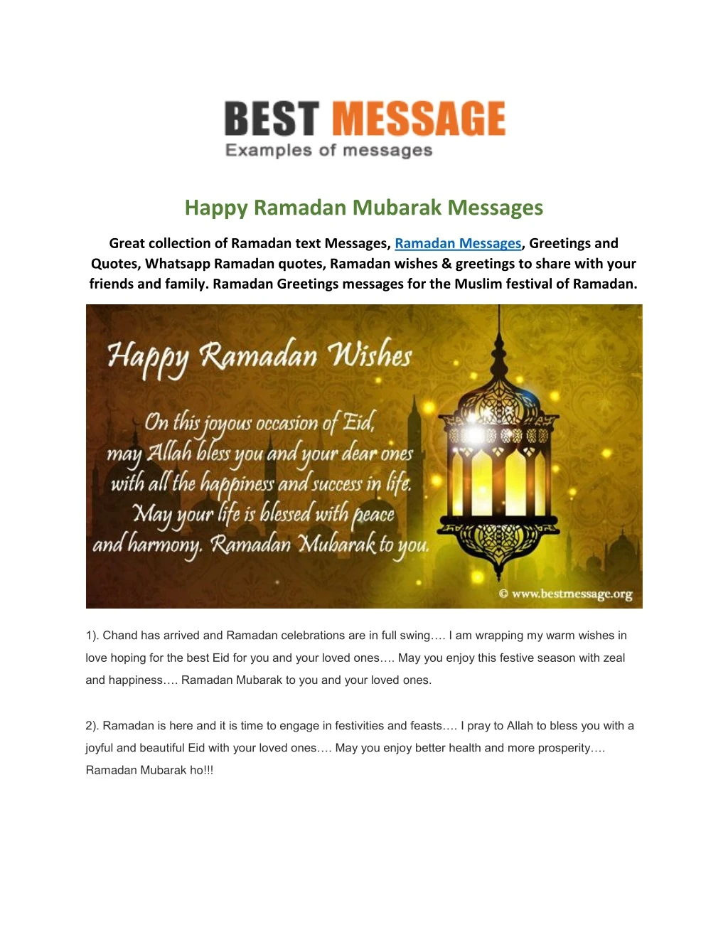 happy ramadan mubarak messages n.