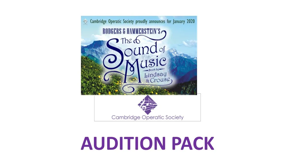 audition pack n.