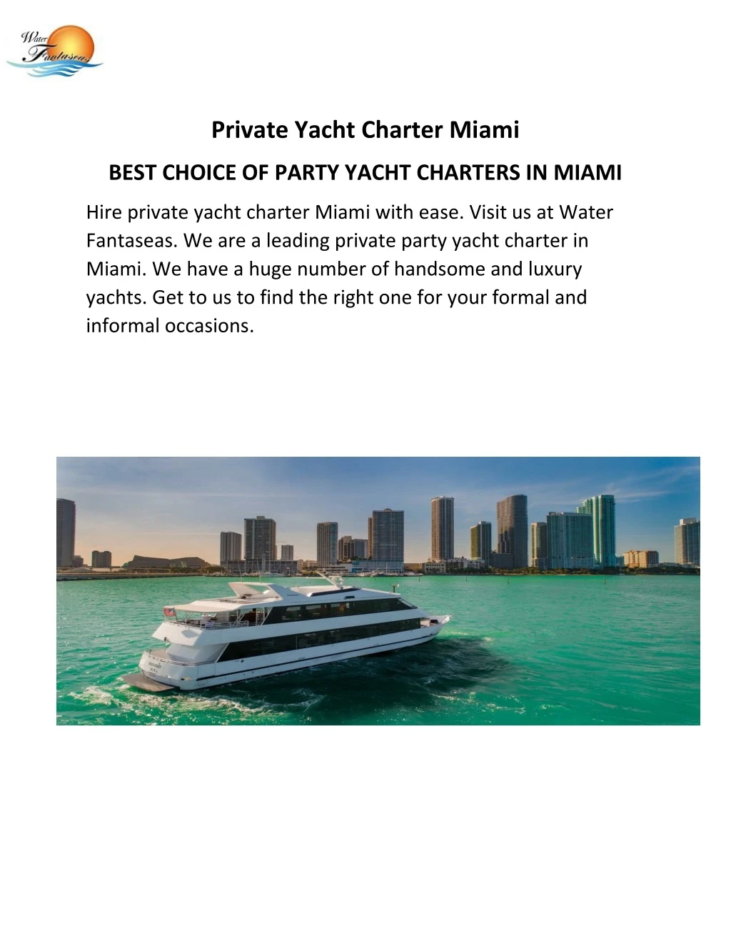 private yacht charter miami n.