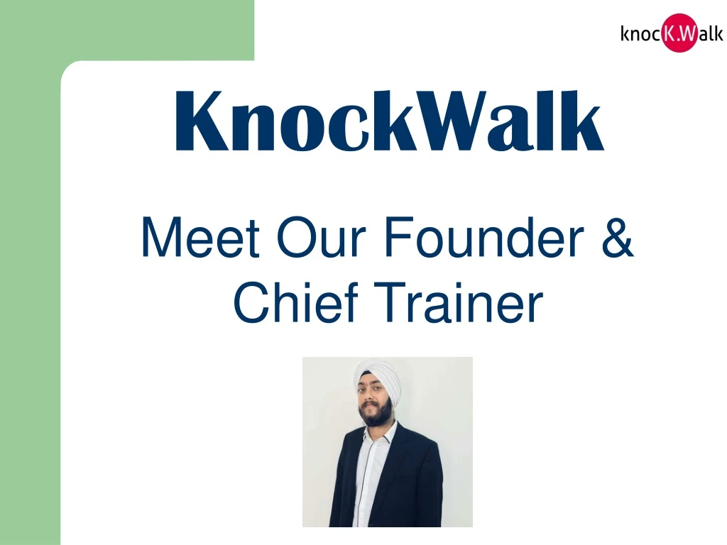 knockwalk meet our founder chief trainer n.