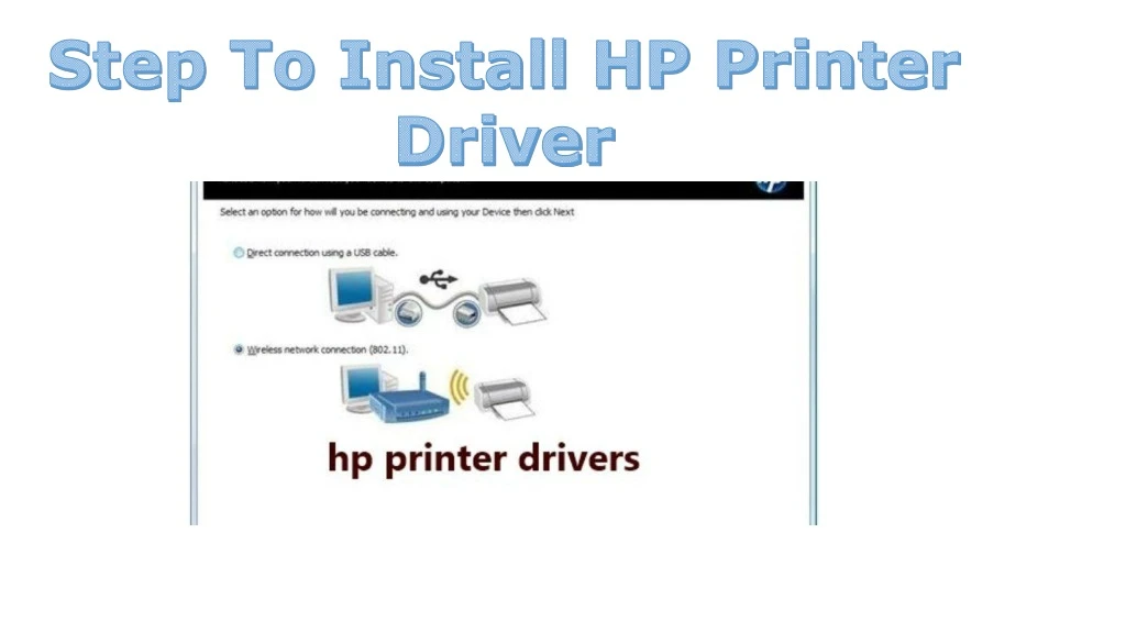 step to install hp printer driver n.