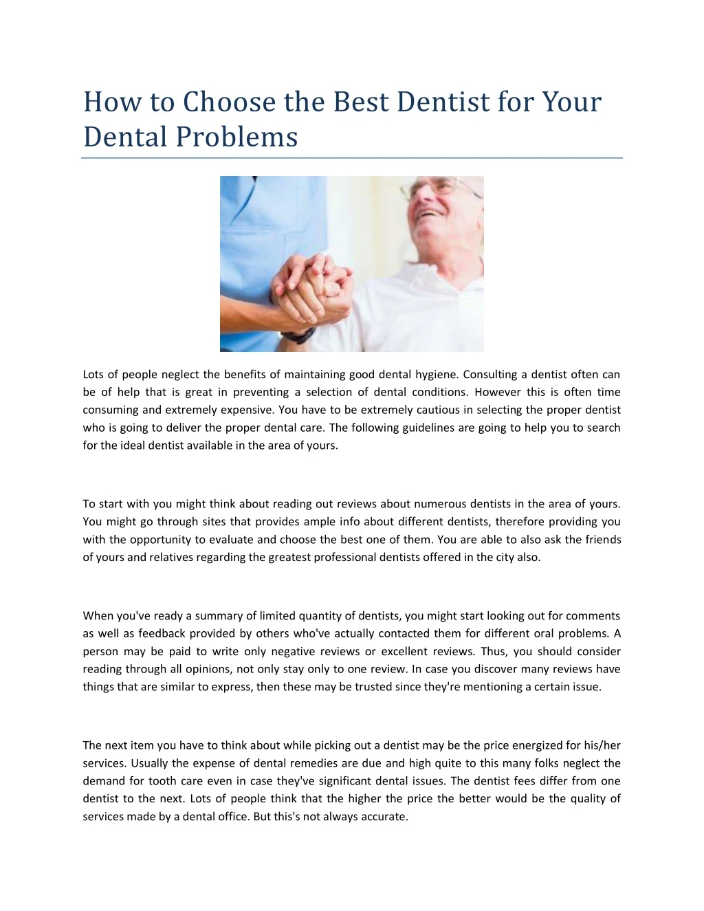 how to choose the best dentist for your dental n.