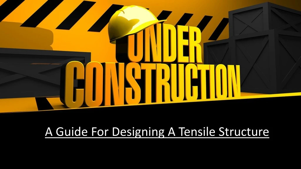 a guide for designing a tensile structure n.