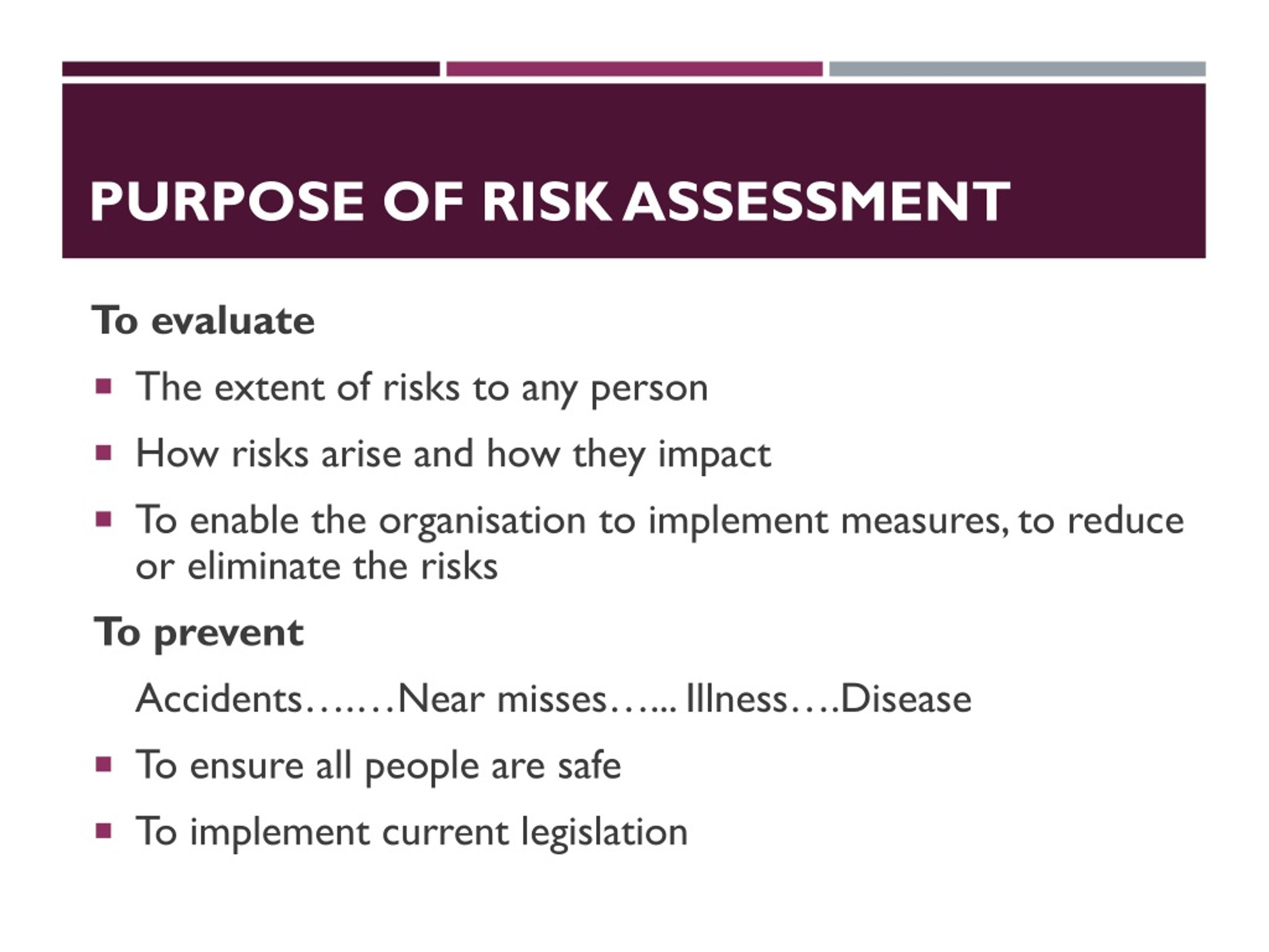 What Is The Purpose Of A Risk Assessment Uk