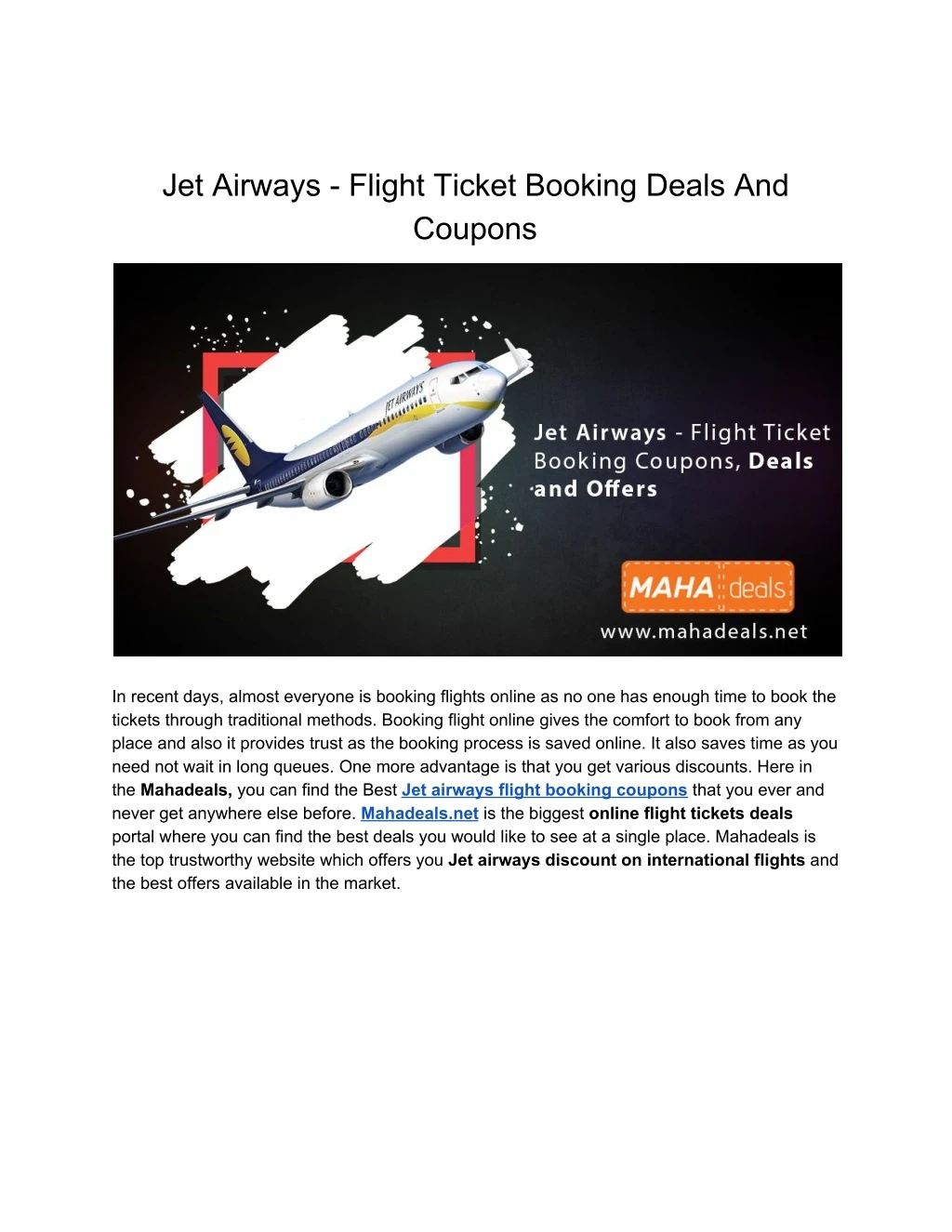 jet airways flight ticket booking deals n.