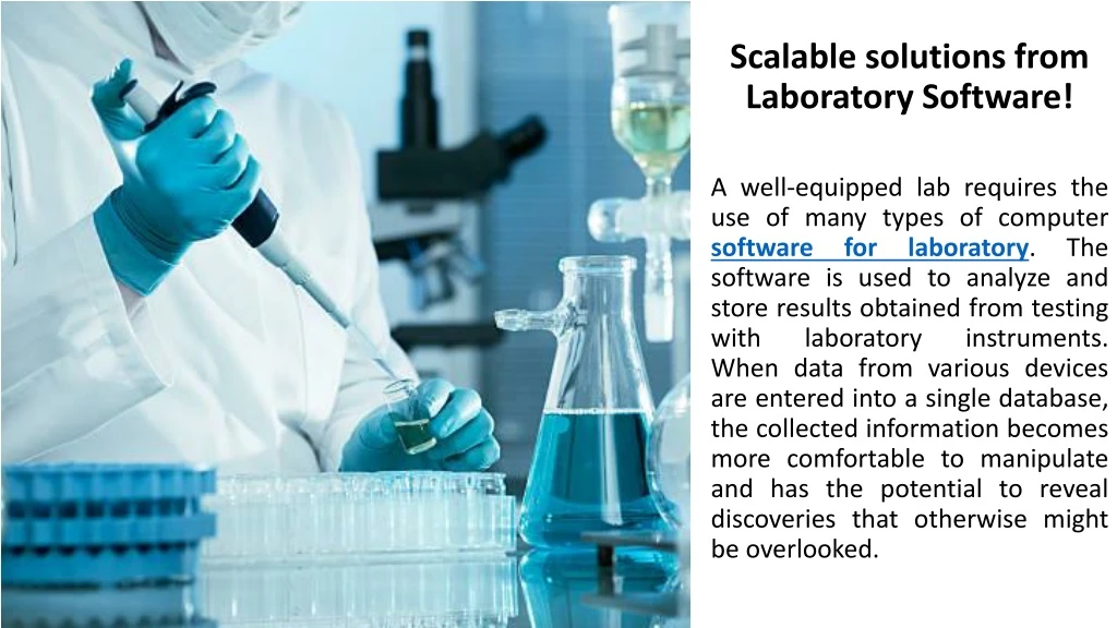 scalable solutions from laboratory software n.
