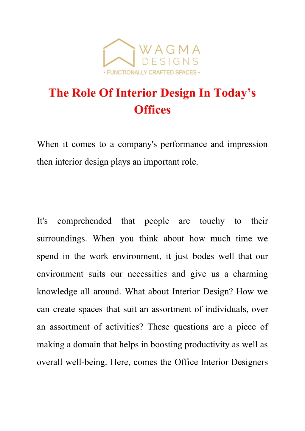 the role of interior design in today s offices n.