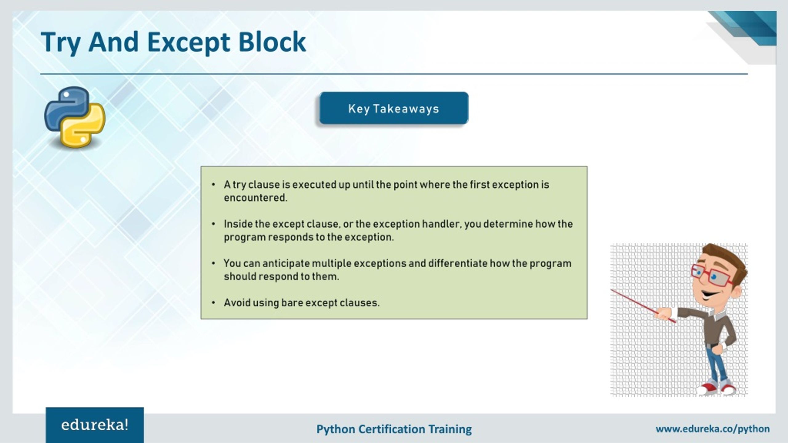 Python Exception Handling - Try/Except Block, Finally Block - DataFlair