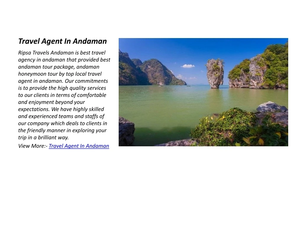 travel agent in andaman n.