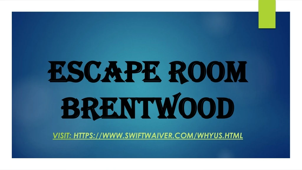 escape room brentwood n.