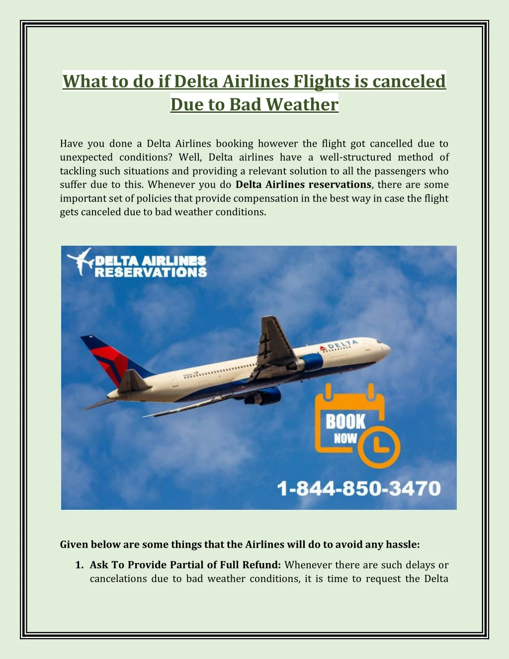 what to do if delta airlines flights is canceled n.