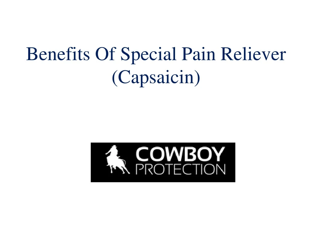 benefits of special pain reliever capsaicin n.