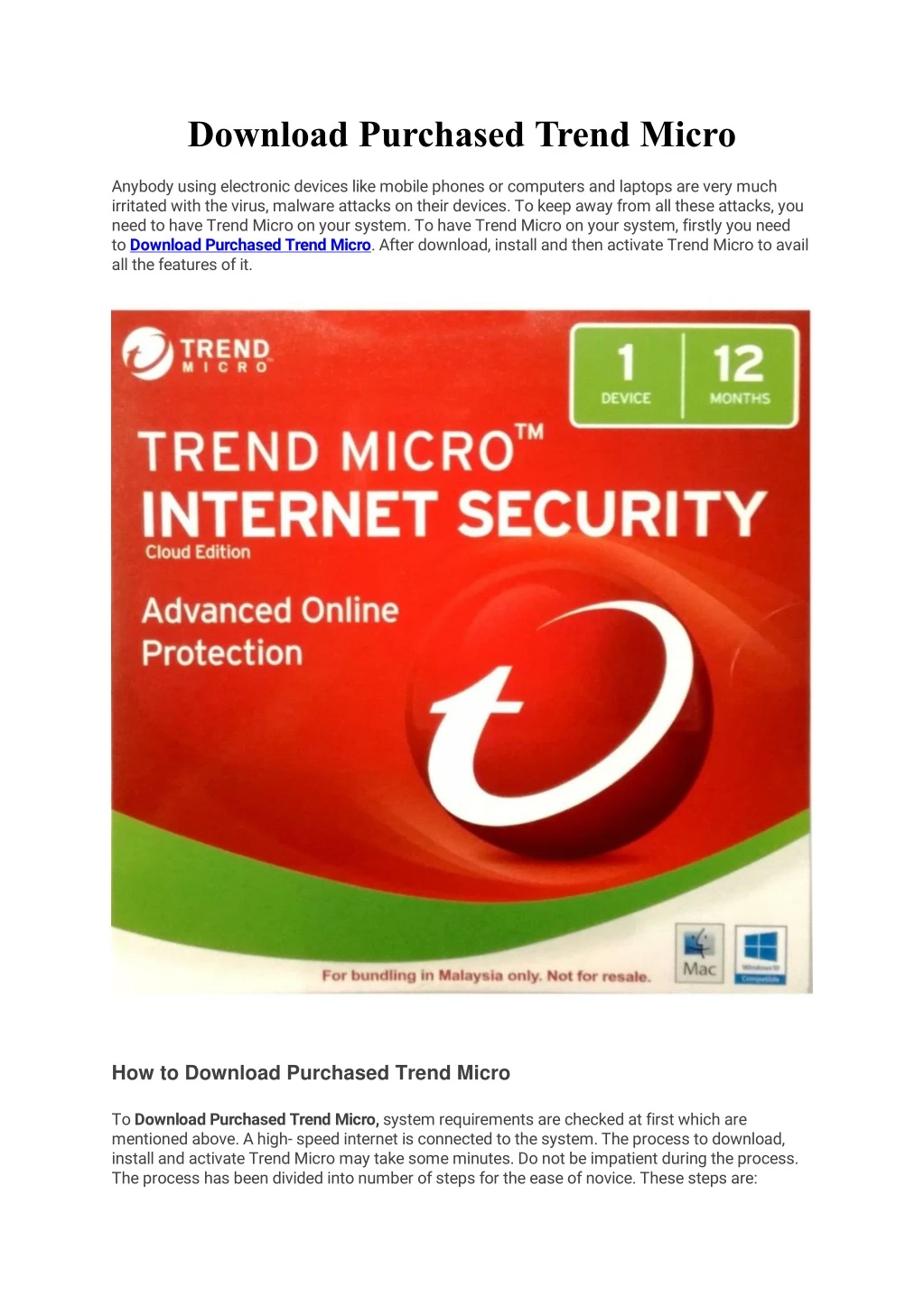 download purchased trend micro n.